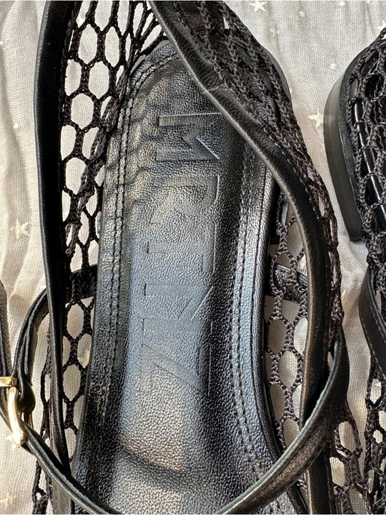 PARIS - Black Woven Leather Ballerina – Souliers Martinez Souliers Martinez Black Mesh Ballerina Size 39 New